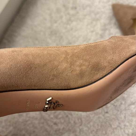 Prada suede scalloped front pumps 37.5 - Picture 9 of 11